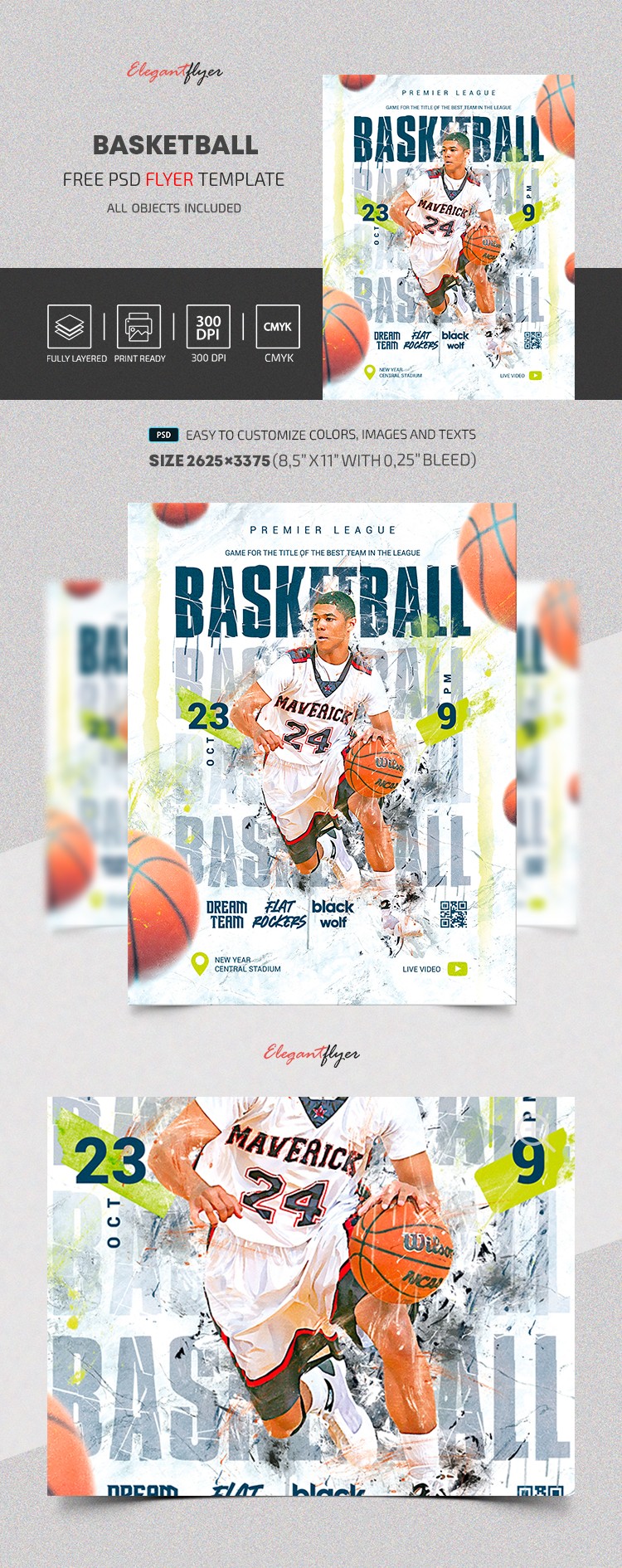 Basketball Flugblatt by ElegantFlyer Basketball Flugblatt by ElegantFlyer