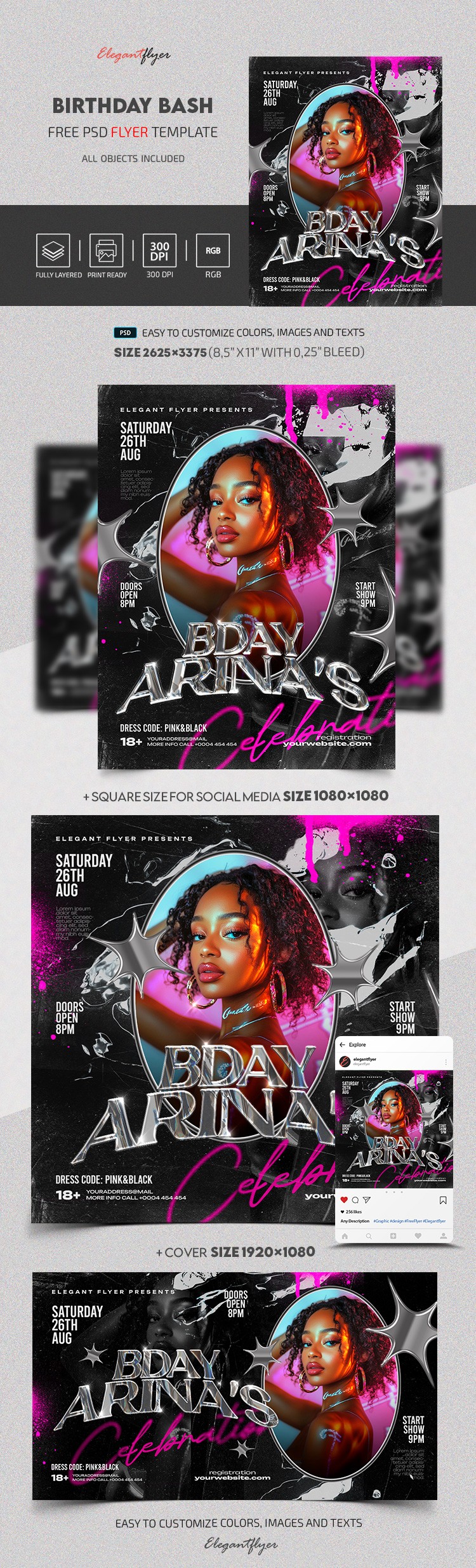 Festa di compleanno bash by ElegantFlyer Festa di compleanno bash by ElegantFlyer