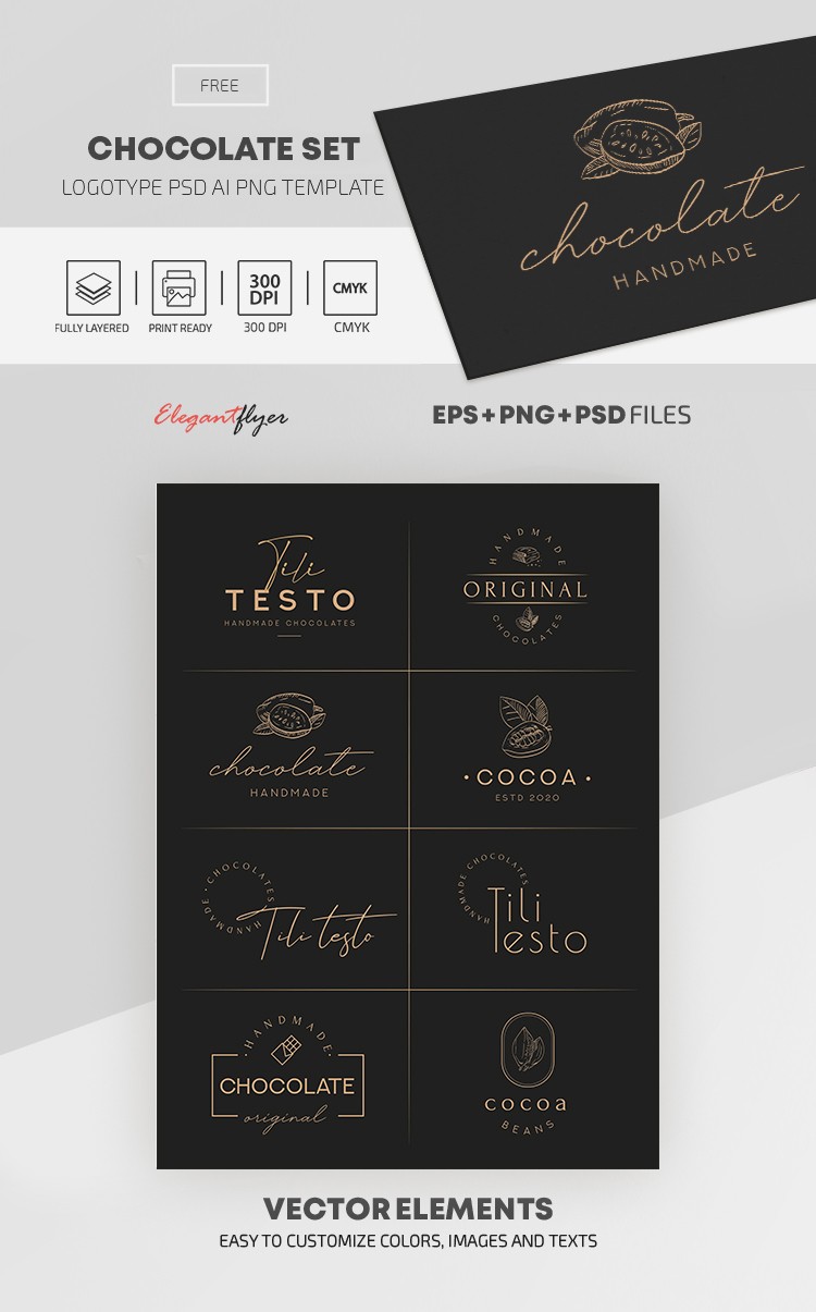 Logo de l'ensemble de chocolats by ElegantFlyer Logo de l'ensemble de chocolats by ElegantFlyer