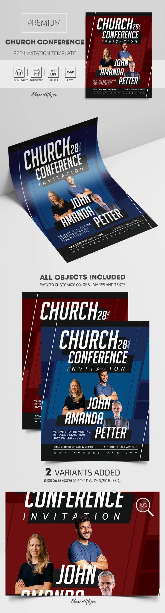 Invitation à une conférence d'église by ElegantFlyer Invitation à une conférence d'église by ElegantFlyer