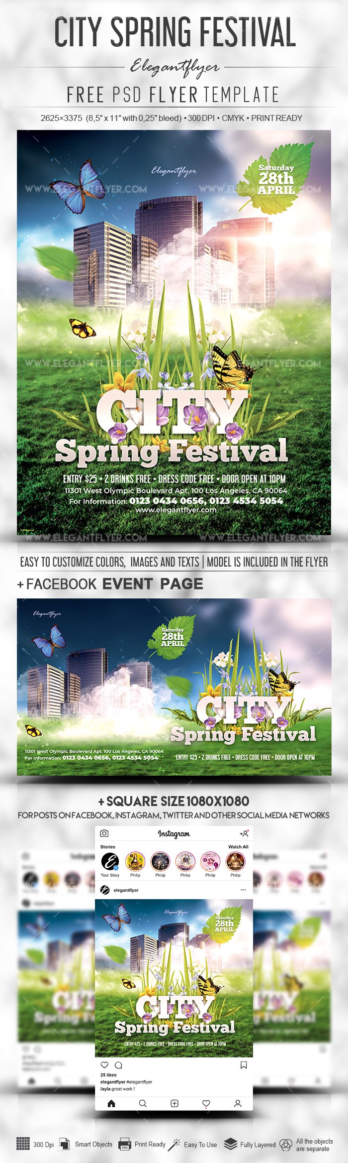 Festival du printemps de la ville by ElegantFlyer Festival du printemps de la ville by ElegantFlyer