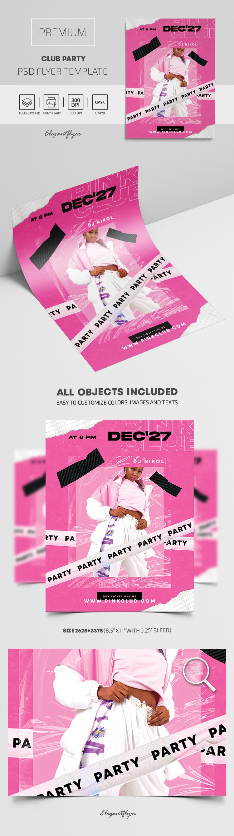 Club Party Flyer by ElegantFlyer Club Party Flyer by ElegantFlyer
