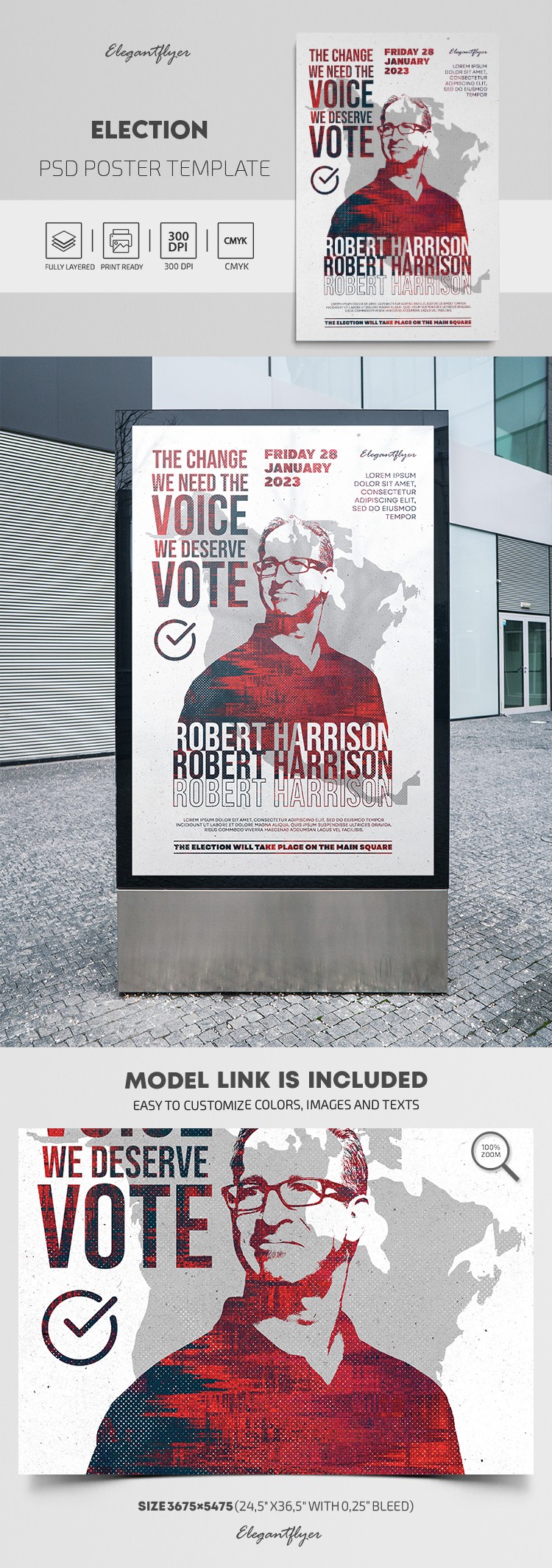 Plakat wyborczy by ElegantFlyer Plakat wyborczy by ElegantFlyer