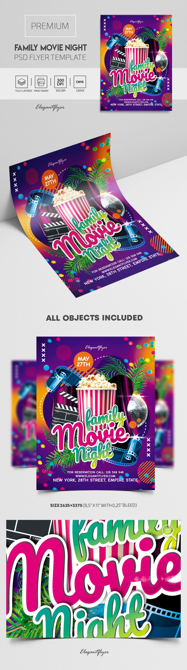 Serata di Cinema in Famiglia by ElegantFlyer Serata di Cinema in Famiglia by ElegantFlyer