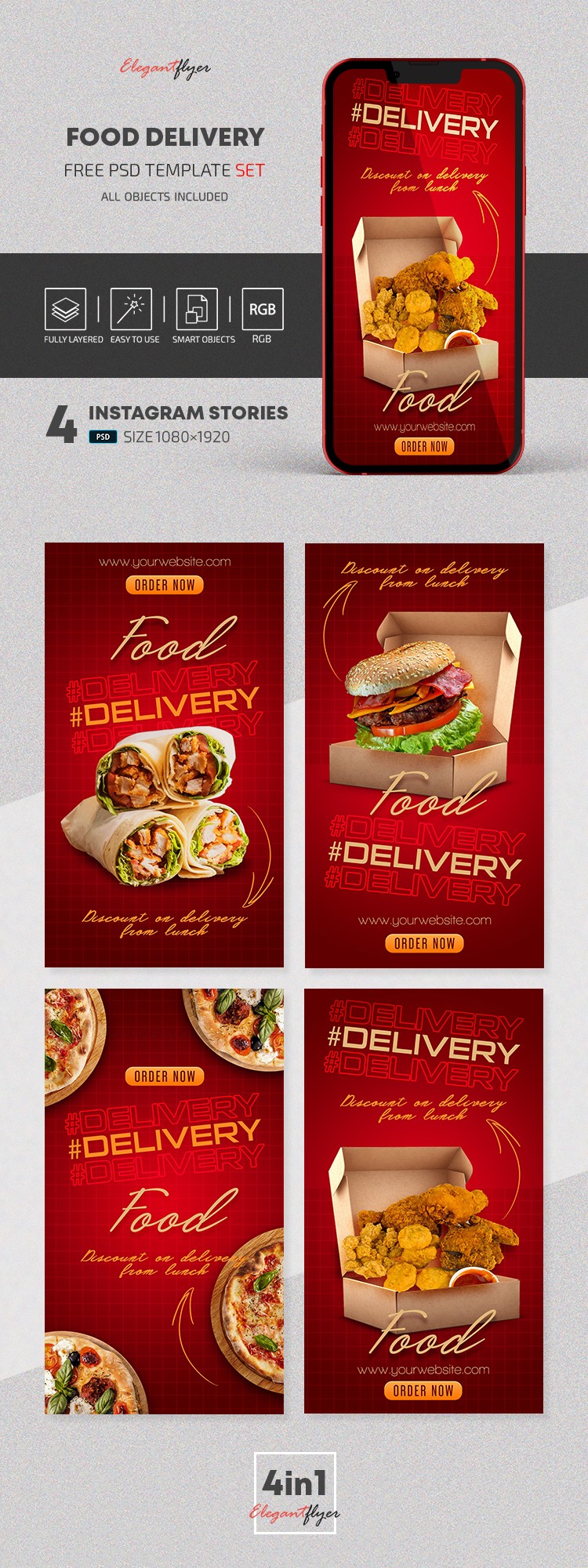 Entrega de comida en Instagram. by ElegantFlyer Entrega de comida en Instagram. by ElegantFlyer