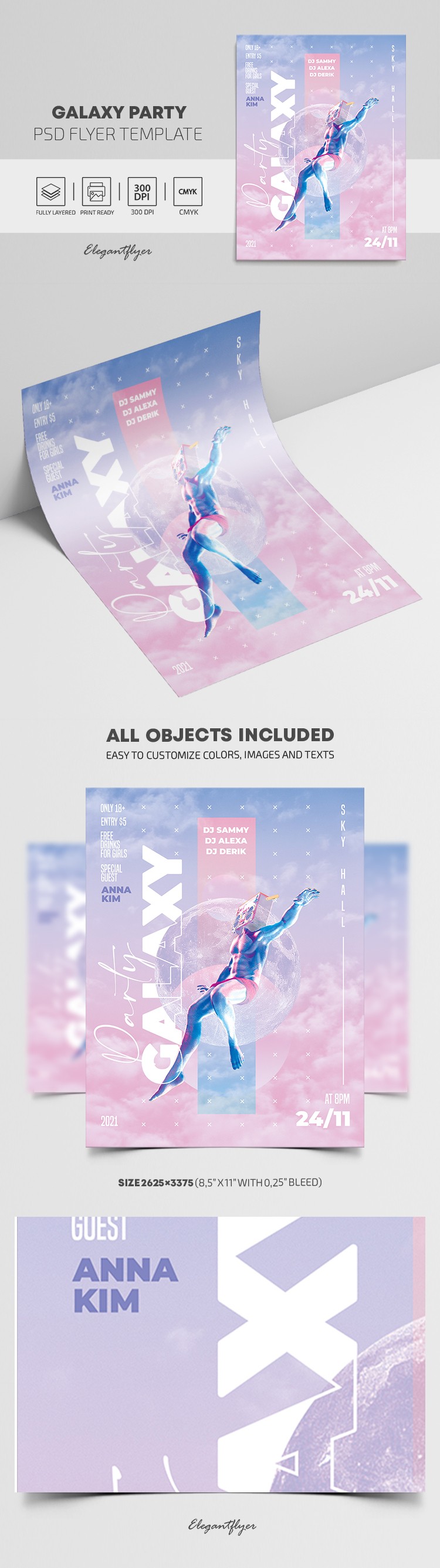Galaxy Party Flyer by ElegantFlyer Galaxy Party Flyer by ElegantFlyer