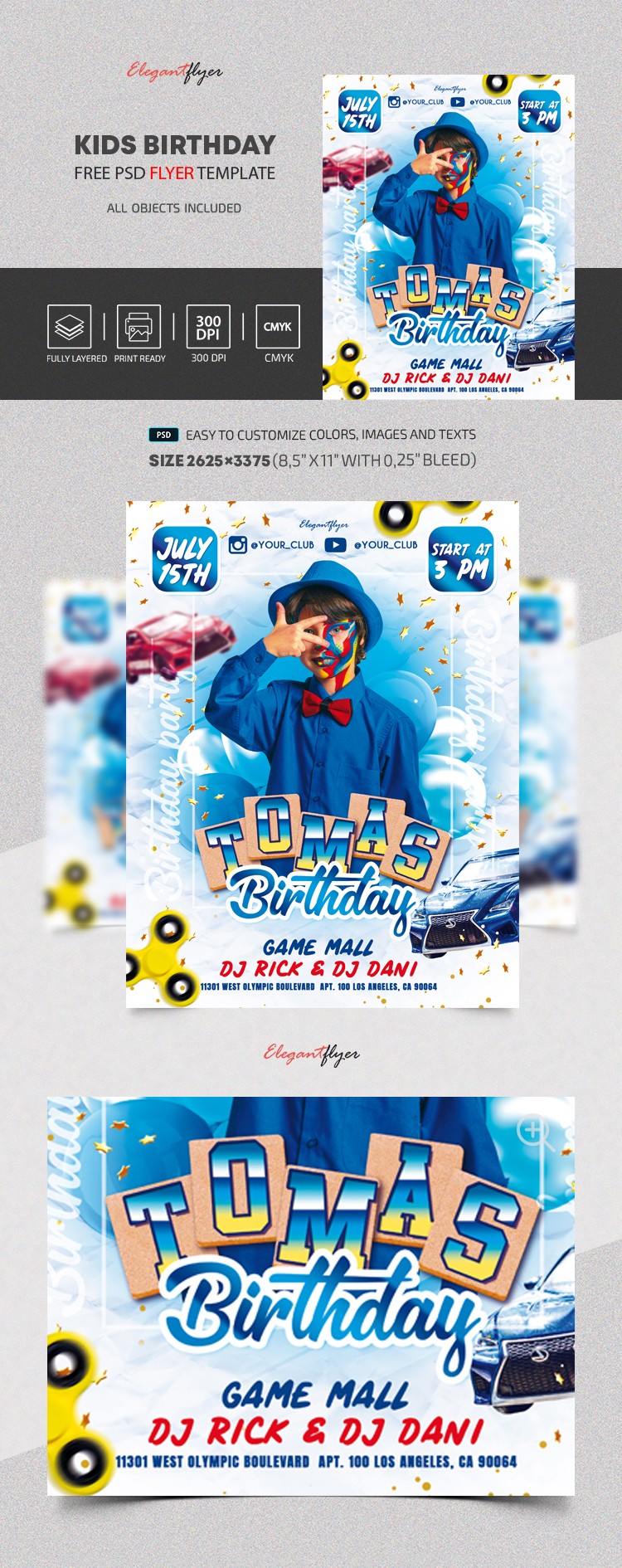 Kindergeburtstagsflyer by ElegantFlyer Kindergeburtstagsflyer by ElegantFlyer