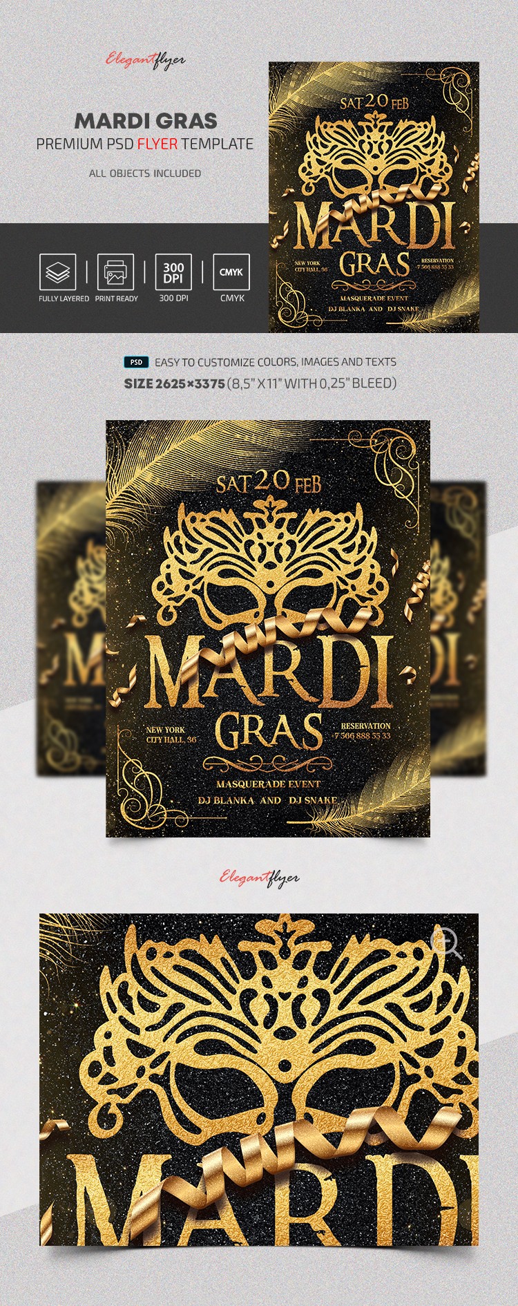 Flyer du Mardi Gras by ElegantFlyer Flyer du Mardi Gras by ElegantFlyer