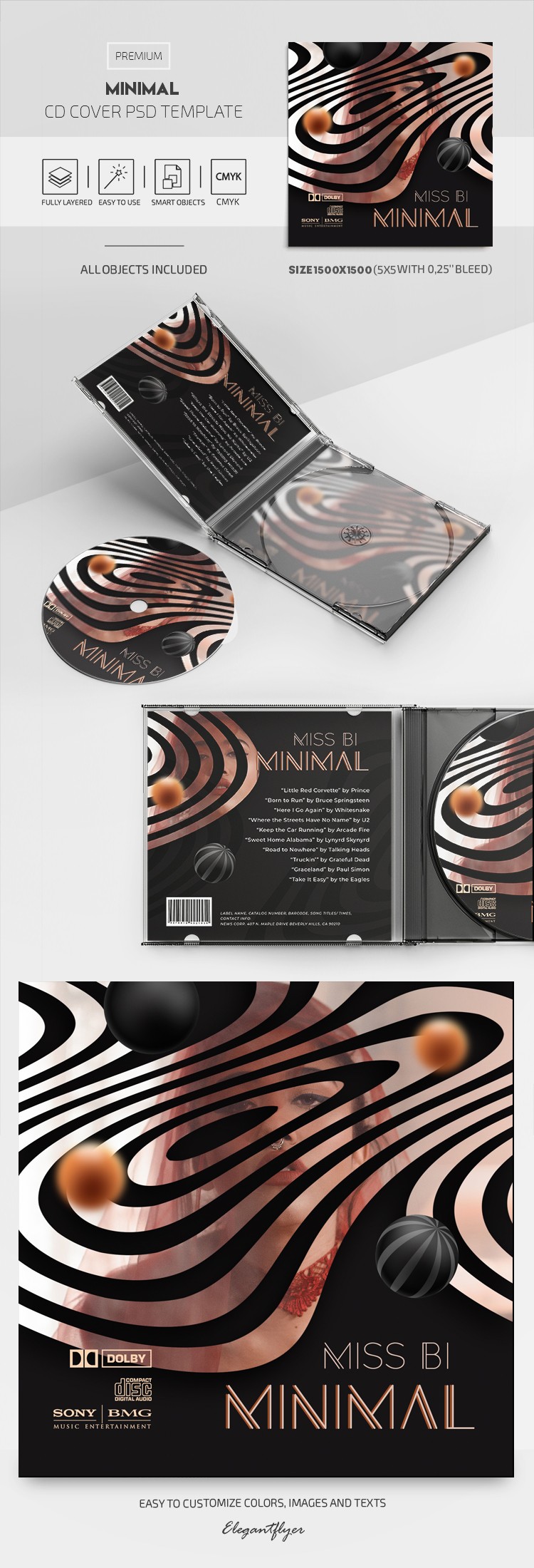 Couverture minimale de CD by ElegantFlyer Couverture minimale de CD by ElegantFlyer