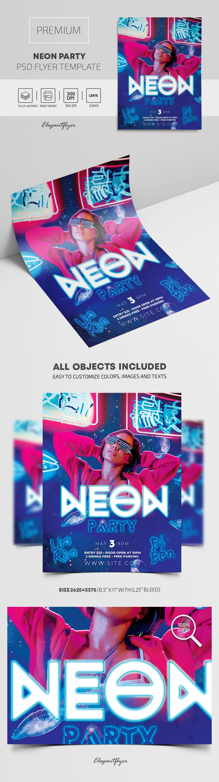 Neon-Party-Flyer by ElegantFlyer Neon-Party-Flyer by ElegantFlyer