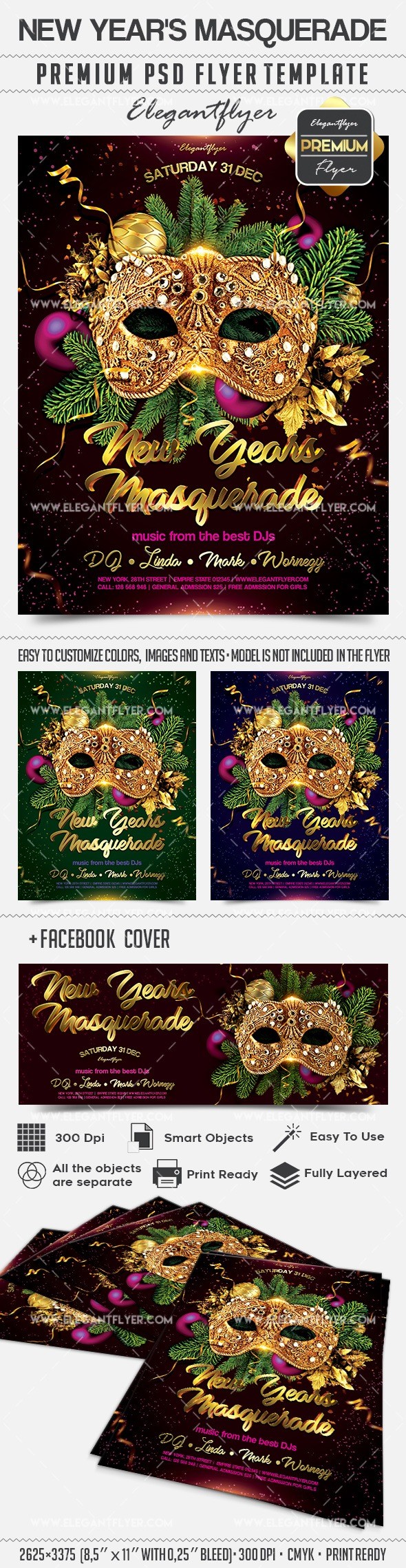 Maskenball am Neujahrstag by ElegantFlyer Maskenball am Neujahrstag by ElegantFlyer