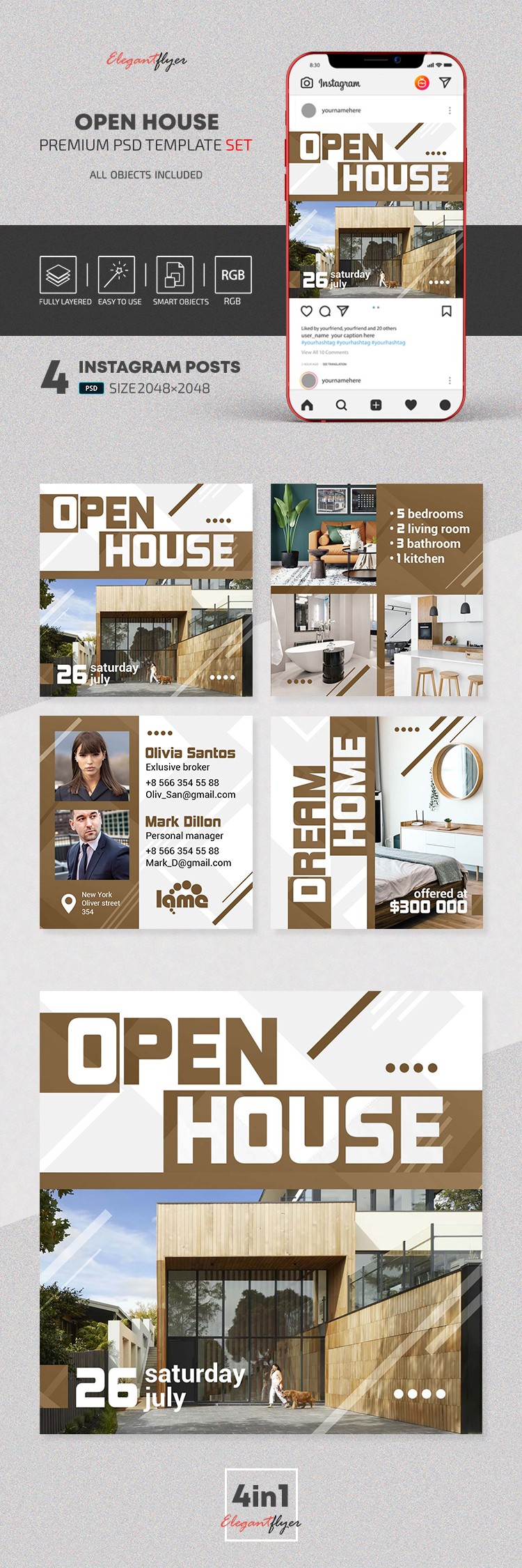 Open House Instagram by ElegantFlyer Open House Instagram by ElegantFlyer