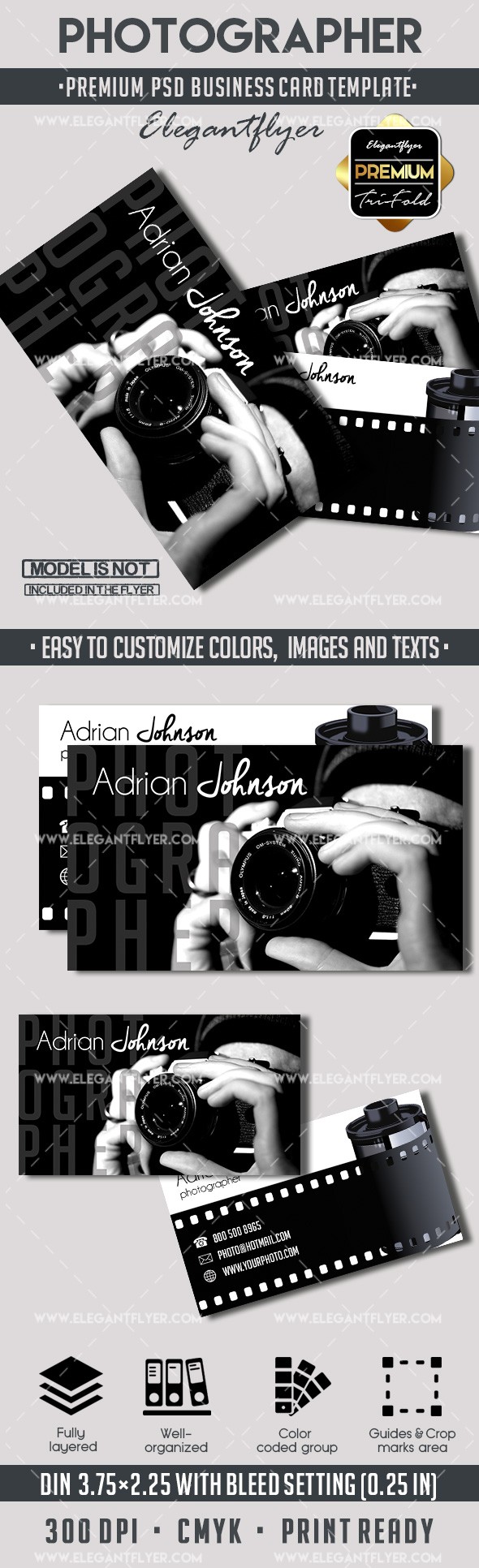 Photographer Business Card by ElegantFlyer Photographer Business Card by ElegantFlyer