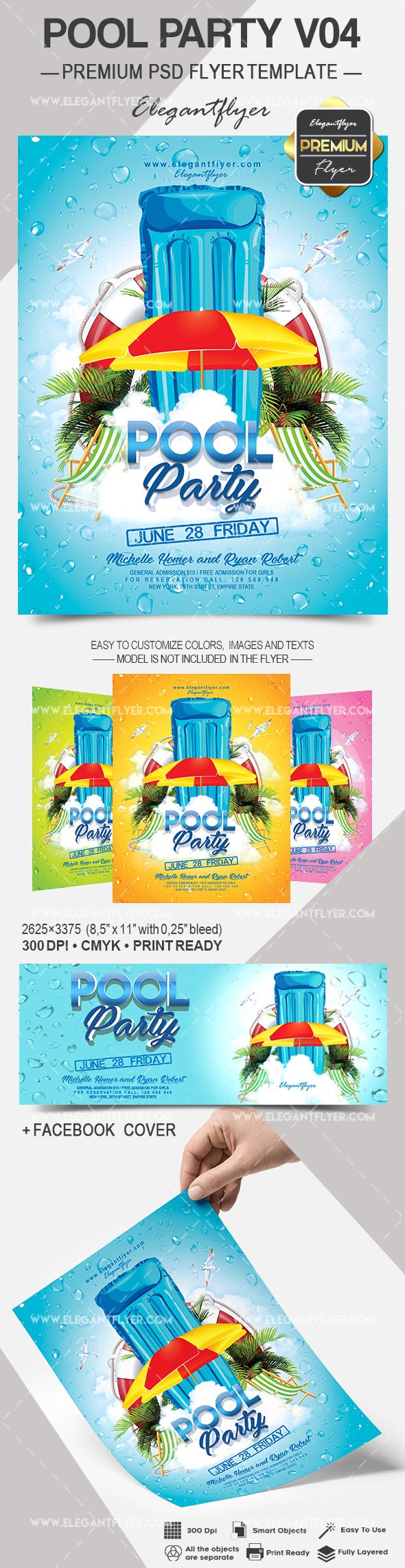 Fiesta en la piscina V4 by ElegantFlyer