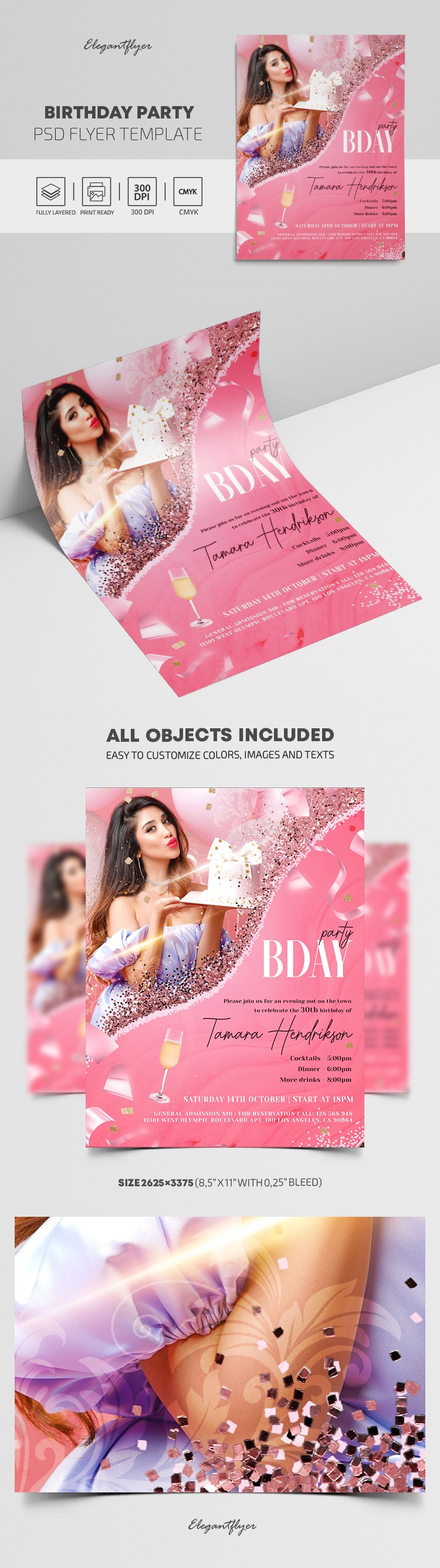 Folheto de Festa de Aniversário by ElegantFlyer Folheto de Festa de Aniversário by ElegantFlyer