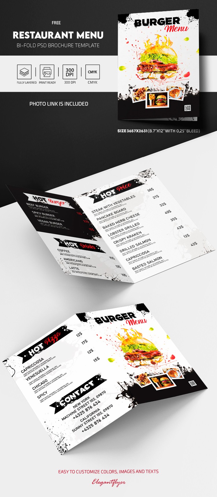 Erstaunliche Speisekarte des Restaurants Bi-Fold Broschüre. by ElegantFlyer Erstaunliche Speisekarte des Restaurants Bi-Fold Broschüre. by ElegantFlyer