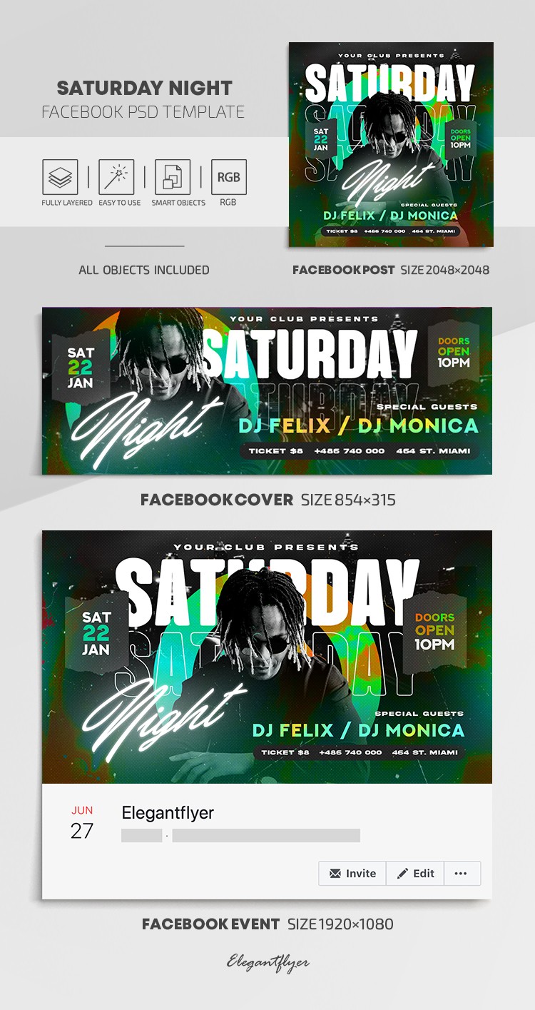 Noite de sábado by ElegantFlyer Noite de sábado by ElegantFlyer
