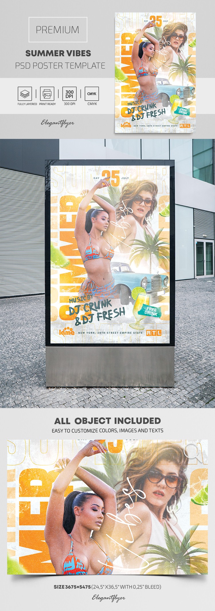 Poster de Vibes de Verão by ElegantFlyer Poster de Vibes de Verão by ElegantFlyer
