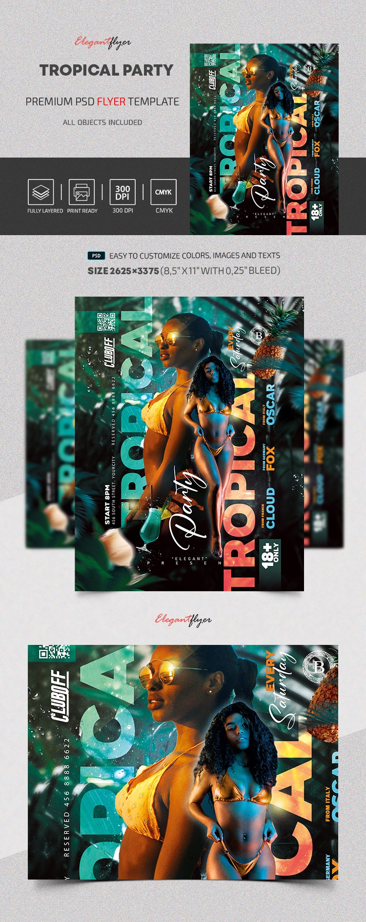Tropischer Party-Flyer by ElegantFlyer Tropischer Party-Flyer by ElegantFlyer