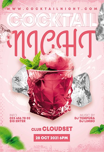 Flyer Soirée Cocktail de nuit